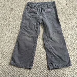 Janie and Jack Girls Gray Bow Pocket chord Pants | Classic Dress Pants Size 3T